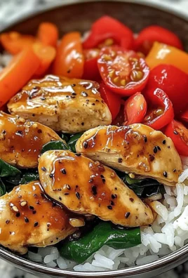 Honey Pepper Chicken Rice Bowl with Fresh Veggies