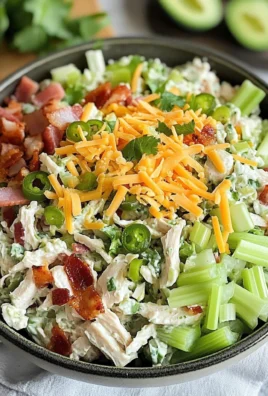 Keto Jalapeno Popper Cottage Cheese Chicken Salad