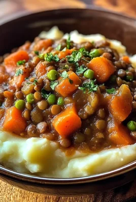 Lentil Stew Over Mashed Potatoes