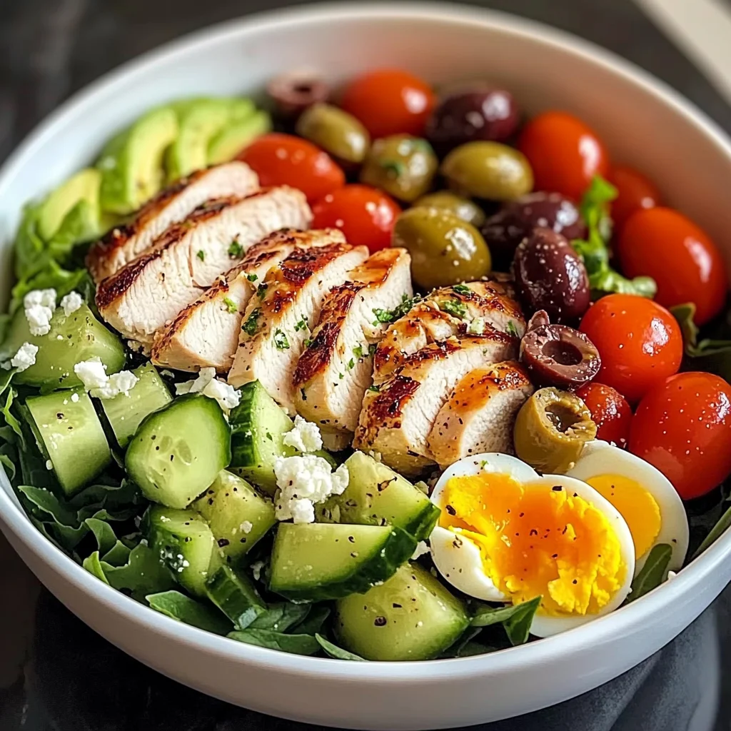 Mediterranean Chicken & Egg Power Salad