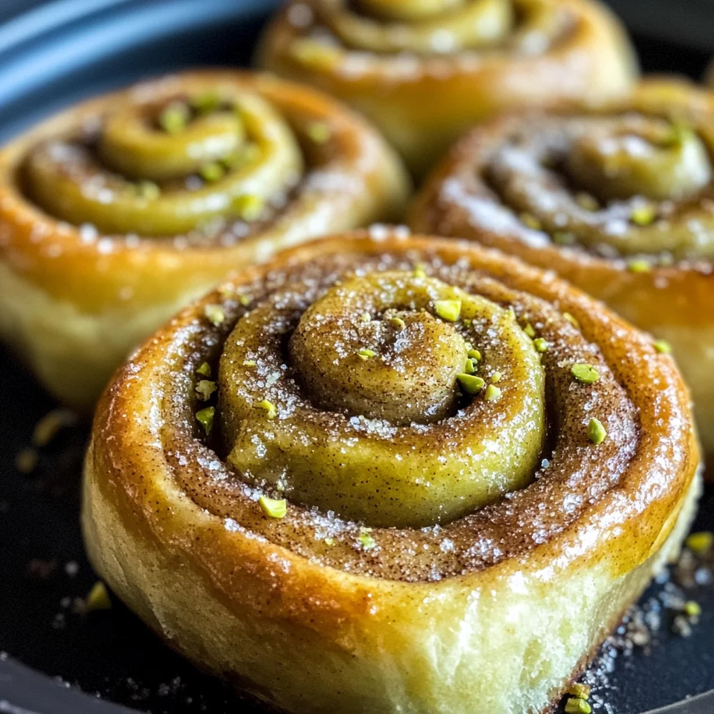 Pistachio Butter Cinnamon Rolls