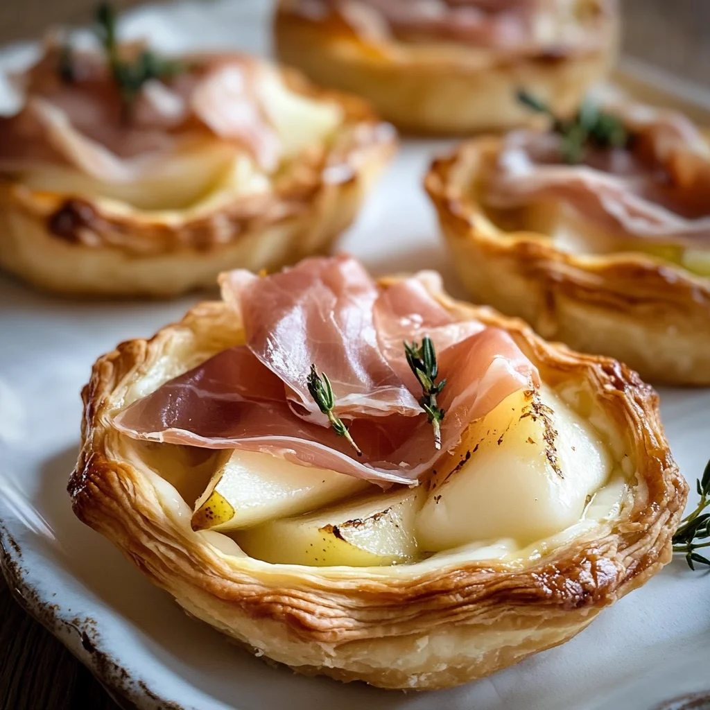 Prosciutto, Pear and Brie Tarts