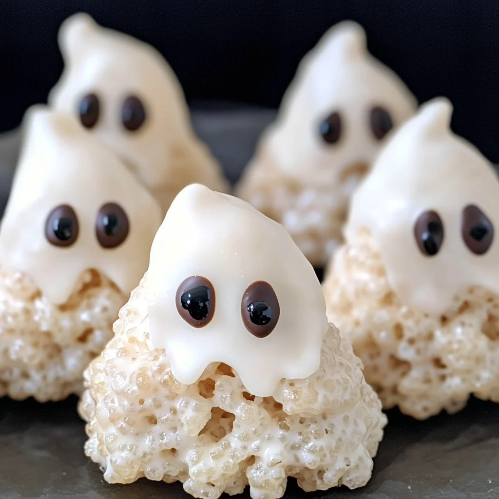Rice Krispie Treat Ghosts