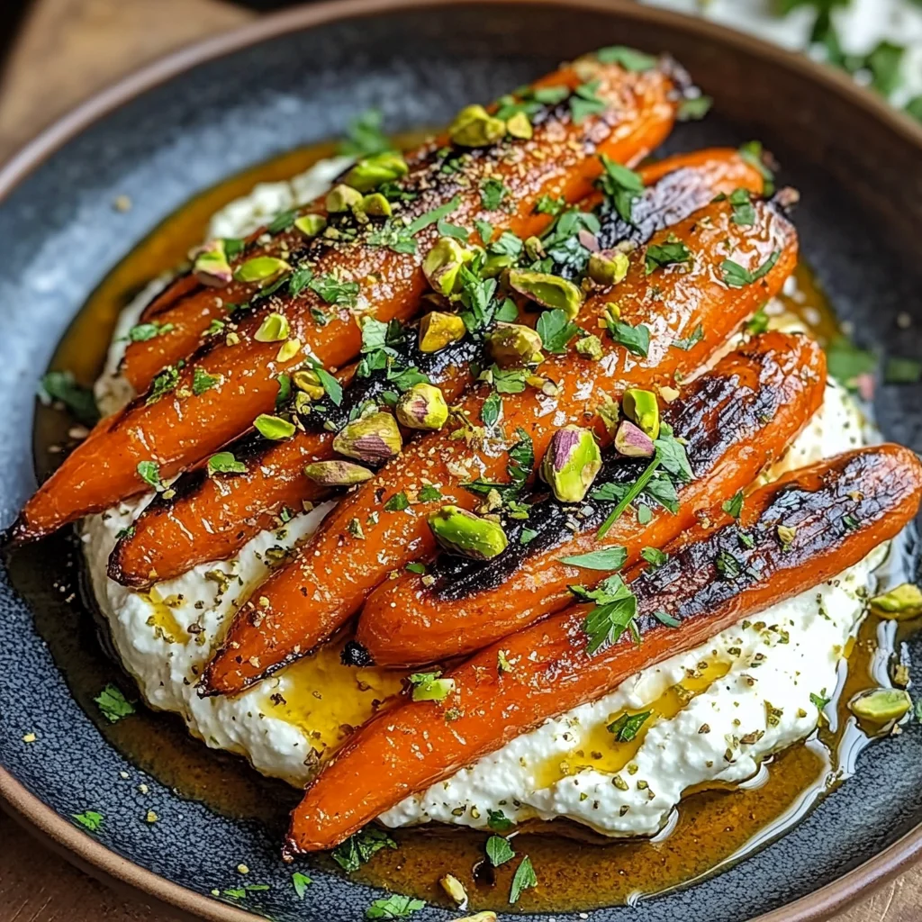 Roasted Carrots with Whipped Ricotta and Hot Honey