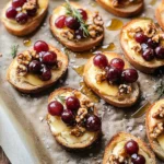 Roasted Grape & Brie Crostini with Honey + Sea Salt