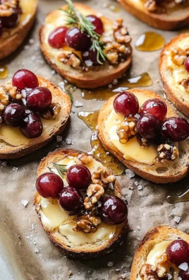 Roasted Grape & Brie Crostini with Honey + Sea Salt