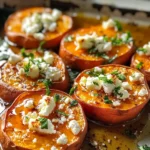 Roasted Sweet Potato Rounds with Honey & Feta