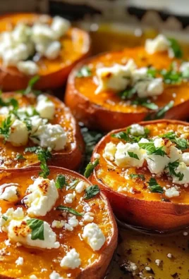 Roasted Sweet Potato Rounds with Honey & Feta