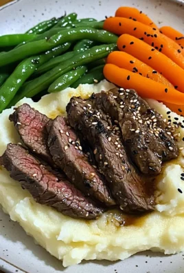 Savory Beef Plate with Mash, Carrots & Green Beans