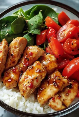 Spicy Honey Garlic Chicken Meal Prep Bowl