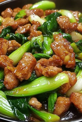 Stir-Fried Pork with Bok Choy in Garlic-Ginger Sauce