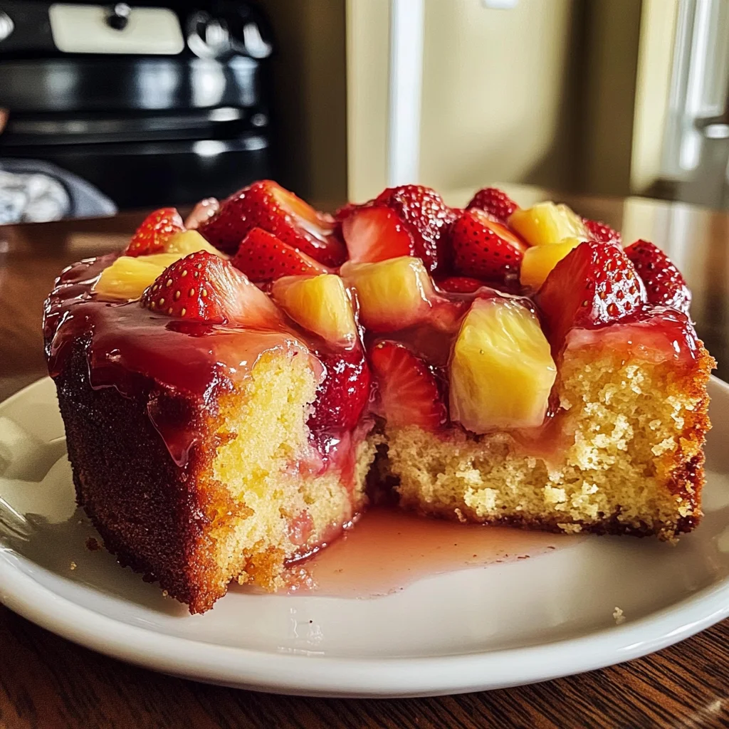 Strawberry Pineapple Pound Cake