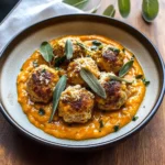 Turkey Meatballs in Pumpkin Sage Sauce