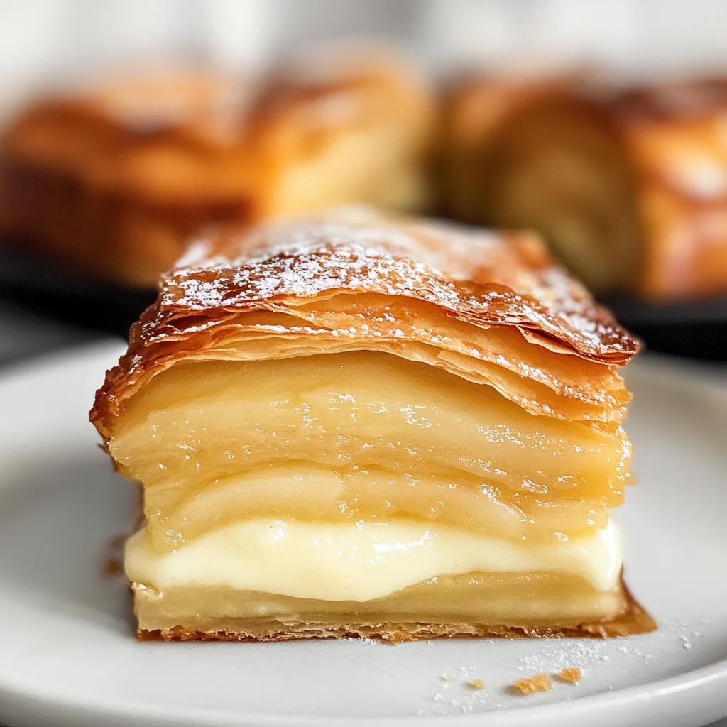 Apple Mille Feuille with Vanilla Custard (gluten-free)
