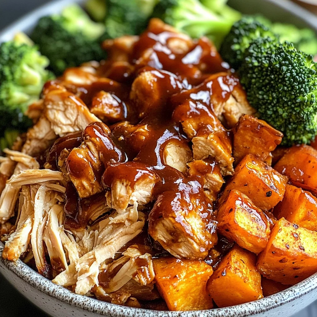 BBQ Chicken & Roasted Sweet Potato Bowls Recipe