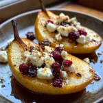 Baked Pears Feta Honey Cranberries