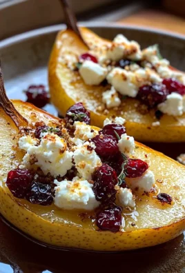 Baked Pears Feta Honey Cranberries