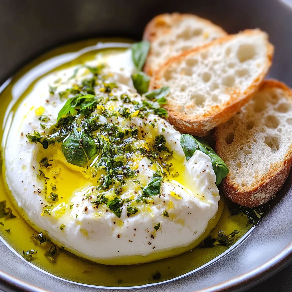 Basil + Lemon Burrata with Ciabatta Toasts
