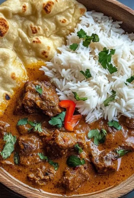 Beef Coconut Curry with Fragrant Rice and Warm Naan
