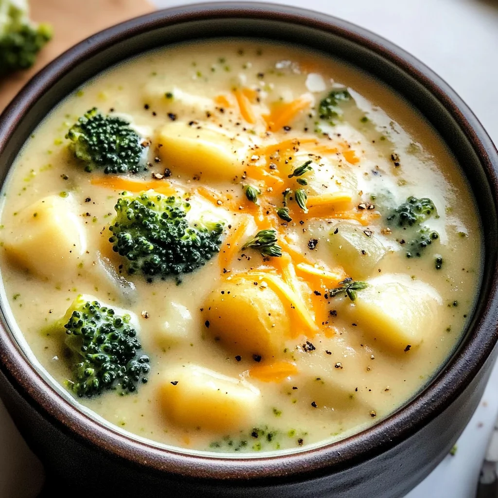 Broccoli Potato Cheese Soup Recipe