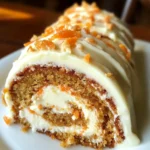 Carrot Cake Roll with Cream Cheese Frosting Filling