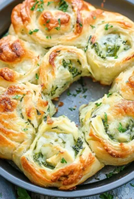 Cheesy Spinach and Artichoke Pinwheels