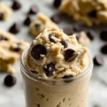 Chocolate chip edible cookie dough for one [3 variations]