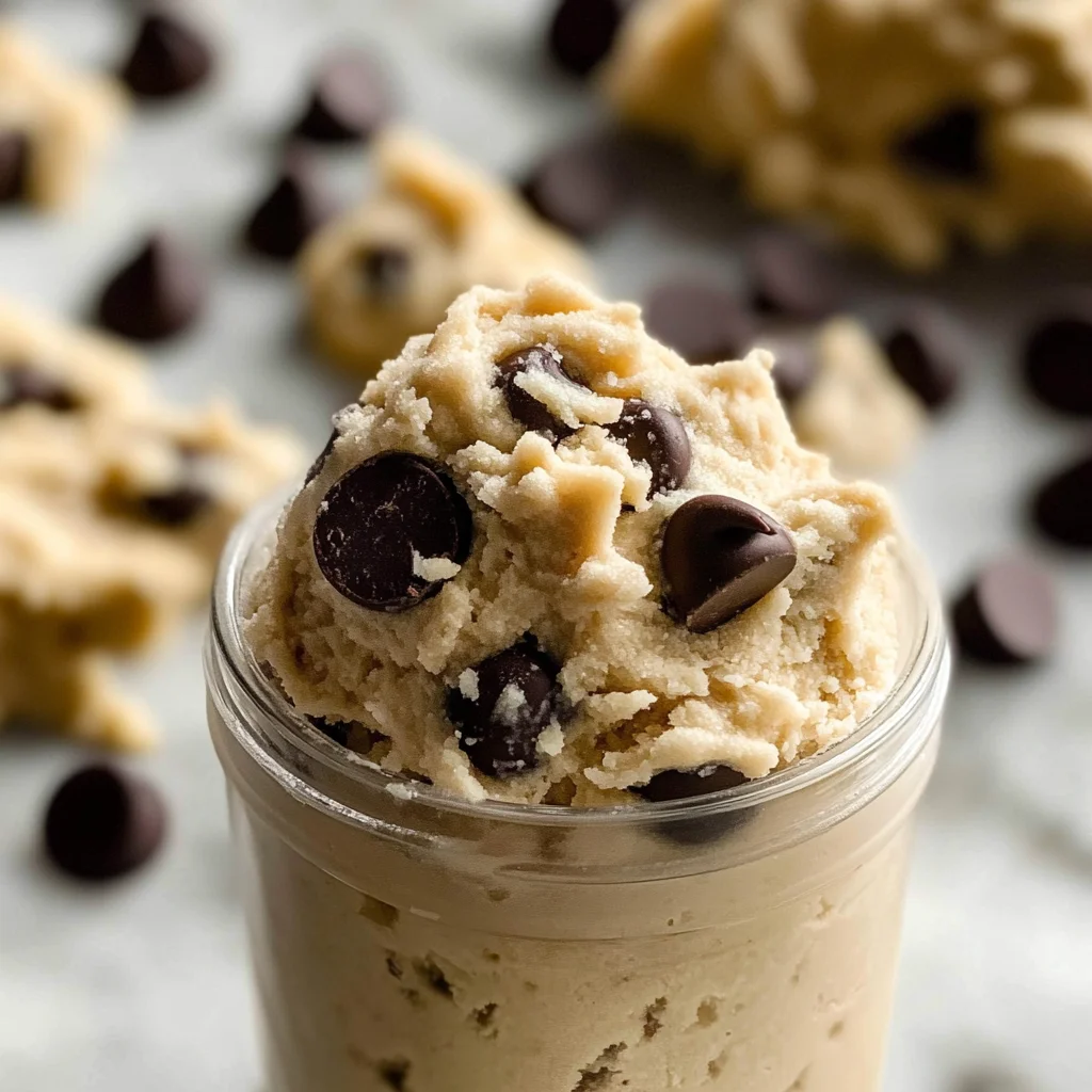 Chocolate chip edible cookie dough for one [3 variations]