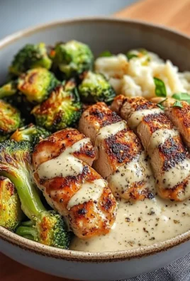 Creamy Black Pepper Chicken Bowl with Crispy Brussels & Mash