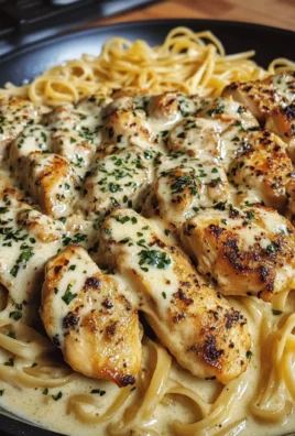 Creamy Garlic Parmesan Chicken with Cheesy Linguine Pasta