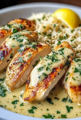 Creamy Lemon Garlic Chicken with Herb Rice