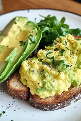 Creamy Scrambled Eggs with Avocado Toast & Iced Matcha Latte