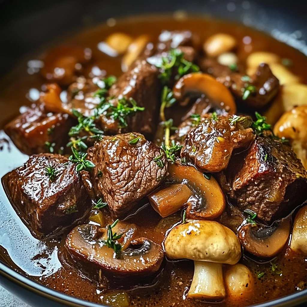 French Beef Stew with Mushrooms