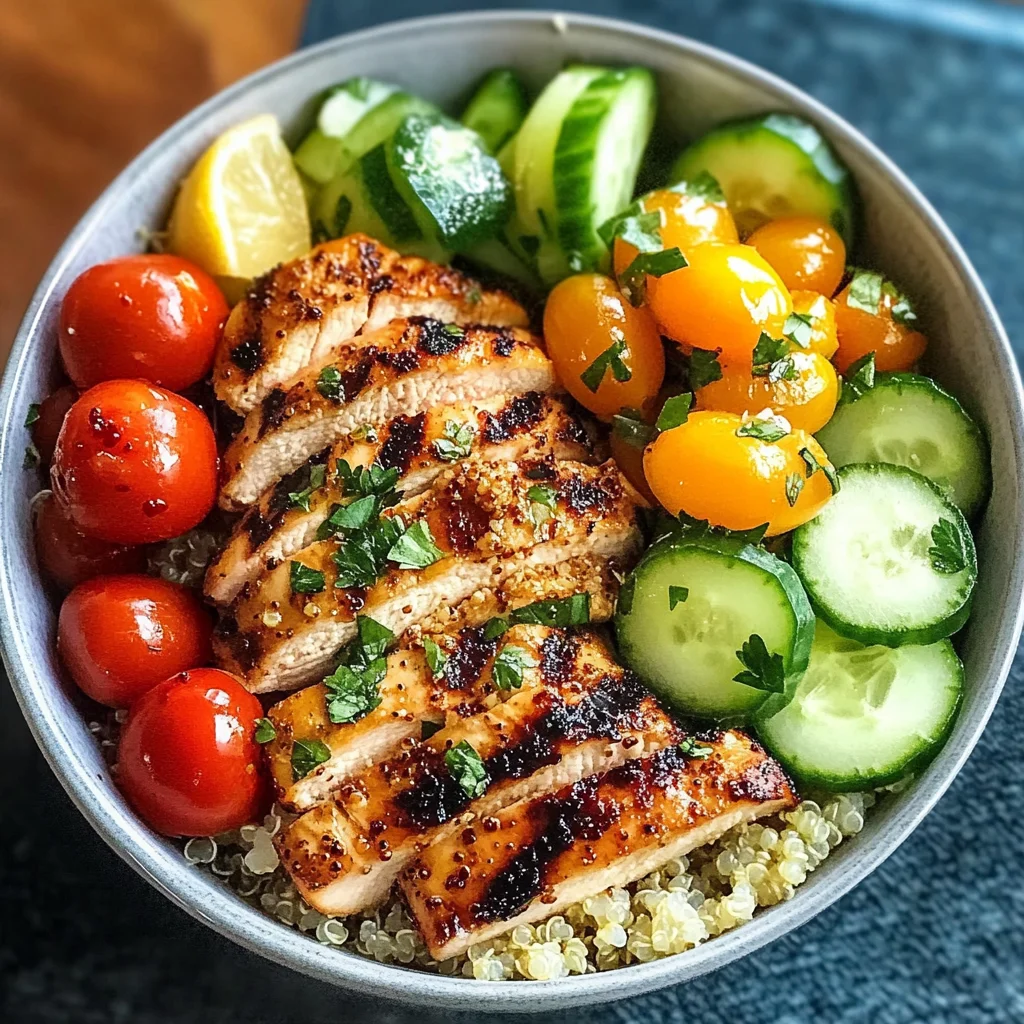 Grilled Chicken Quinoa Bowls