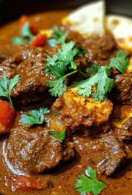 Indian Beef Curry with Tomato Gravy and Whole Spices