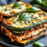 Layered Zucchini Ricotta Melts with Marinara