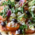 Mediterranean Naan Bread Pizza