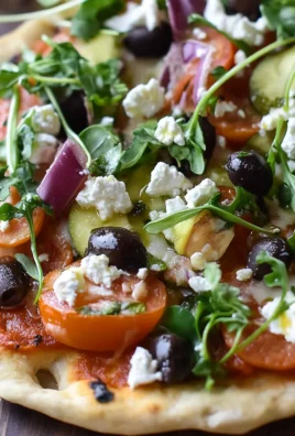 Mediterranean Naan Bread Pizza