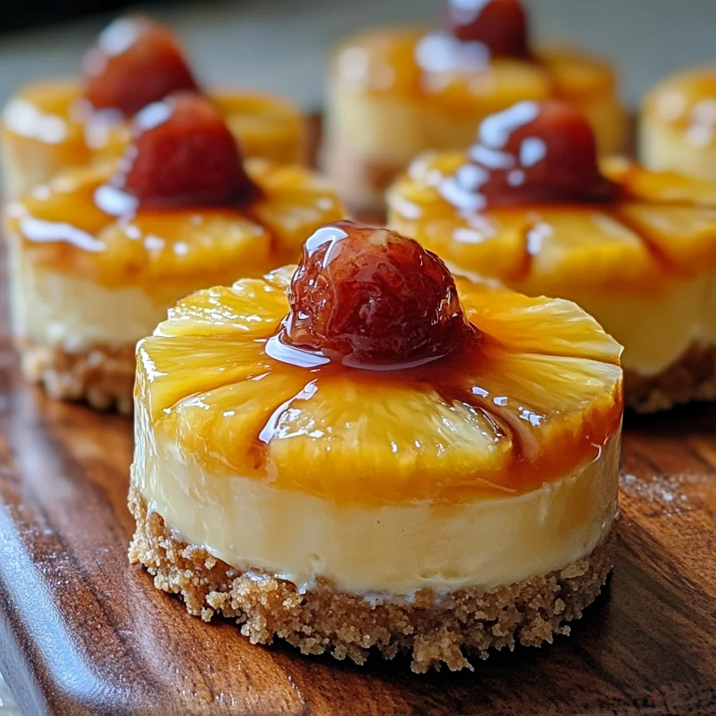 Mini Pineapple Upside-Down Cheesecakes