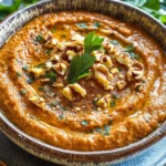 Muchicken hammara Recipe (Roasted Red Pepper and Walnut Dip)