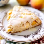 Peach Pie Scones with a Vanilla Glaze