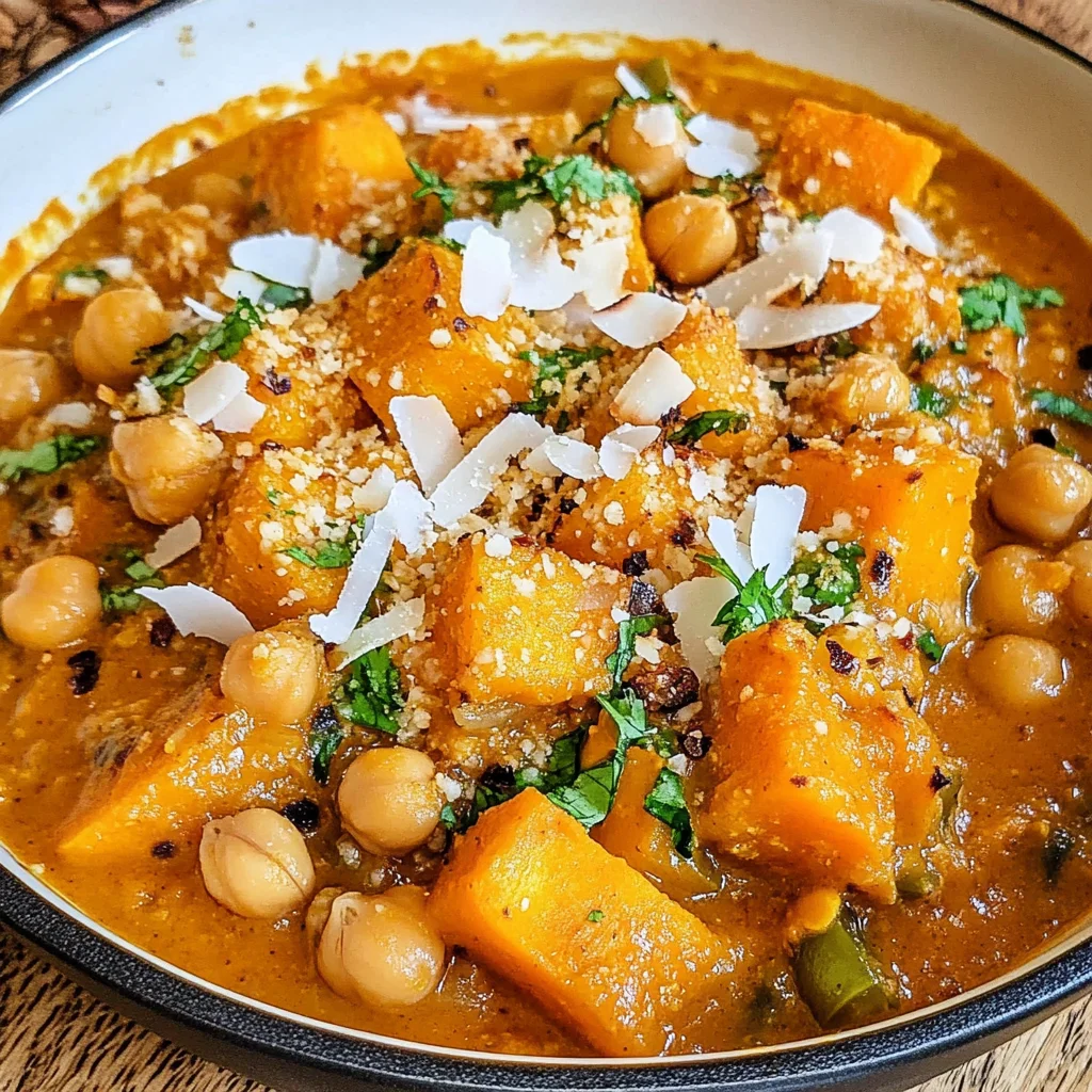 Pumpkin Curry with Chickpeas and Coconut