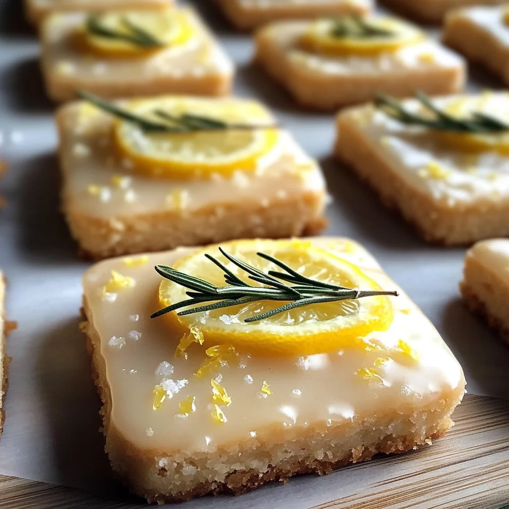 Rosemary-Lemon Shortbread with Salted Glaze