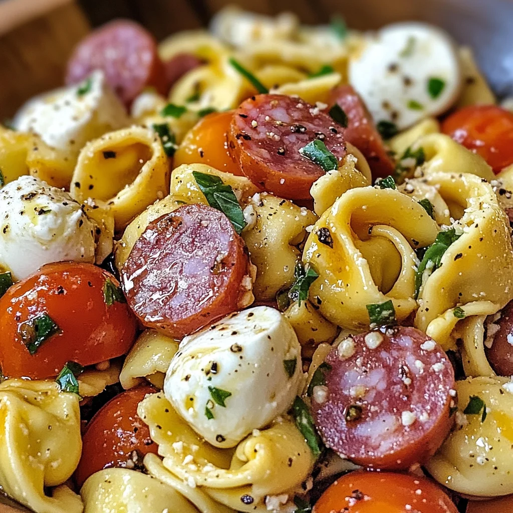 Salami-Mozzarella Tortellini Pasta Salad