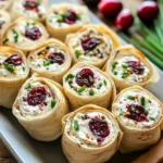 Savory Christmas Cranberry Roll Ups