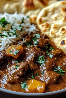 Slow-Cooked Beef Curry with Buttery Garlic Naan