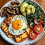 Sunny Veggie & Halloumi Breakfast Plate