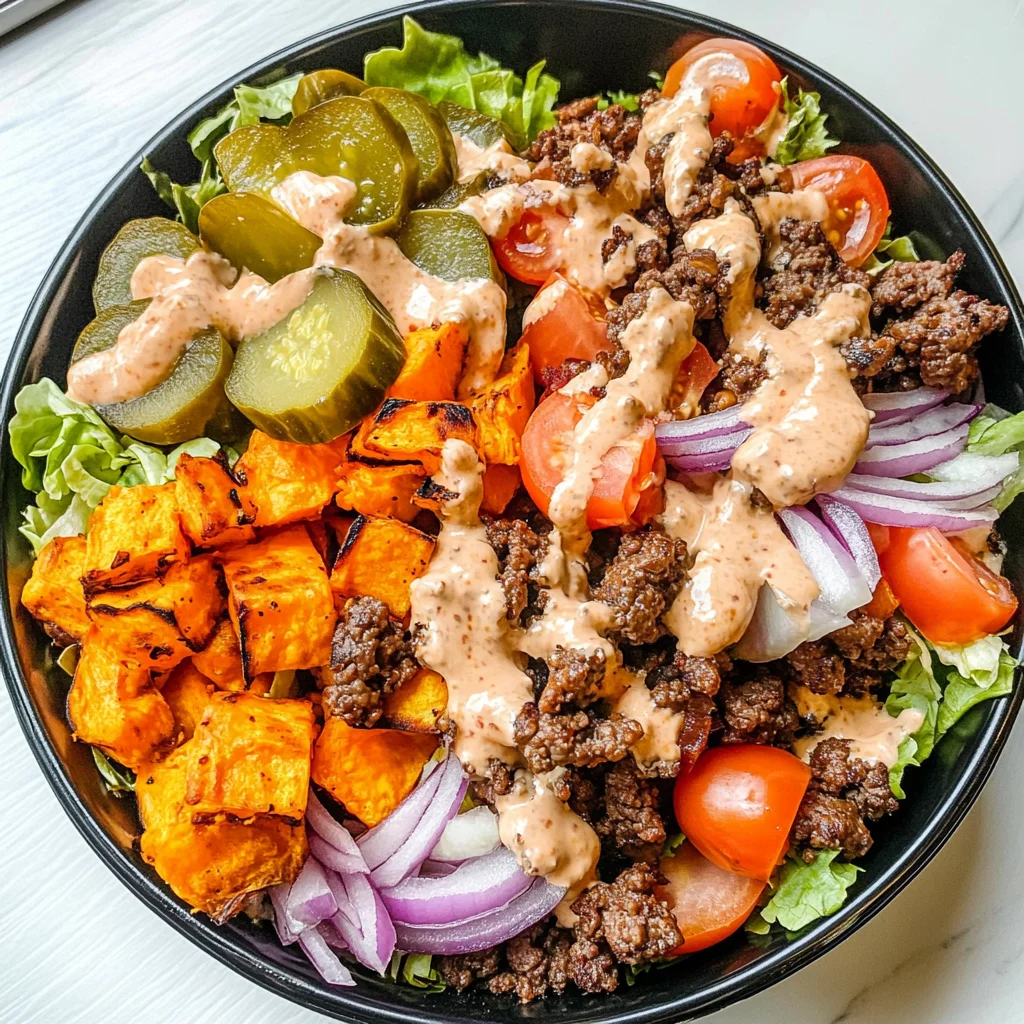 Sweet Potato Burger Bowl