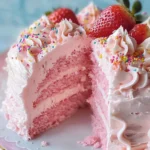 Beautiful Pink Angel Food Cake - Alrightwithme