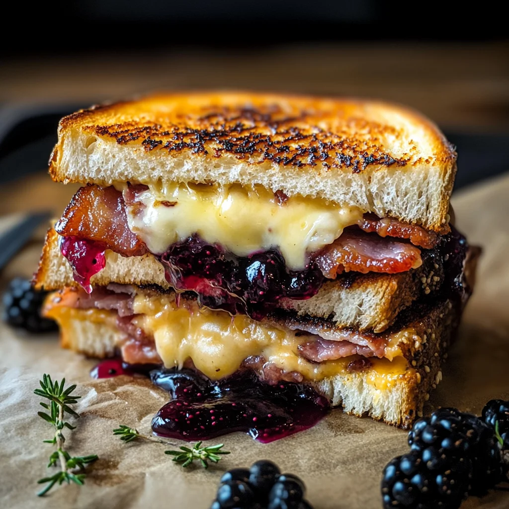 Blackberry Turkey Bacon Grilled Cheese
